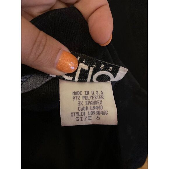 Clio Petites women's vintage black suede side zip back slit short skirt size 6 - Picture 6 of 8